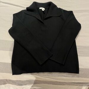 EUC Banana Republic Black Cashmere sweater polo
